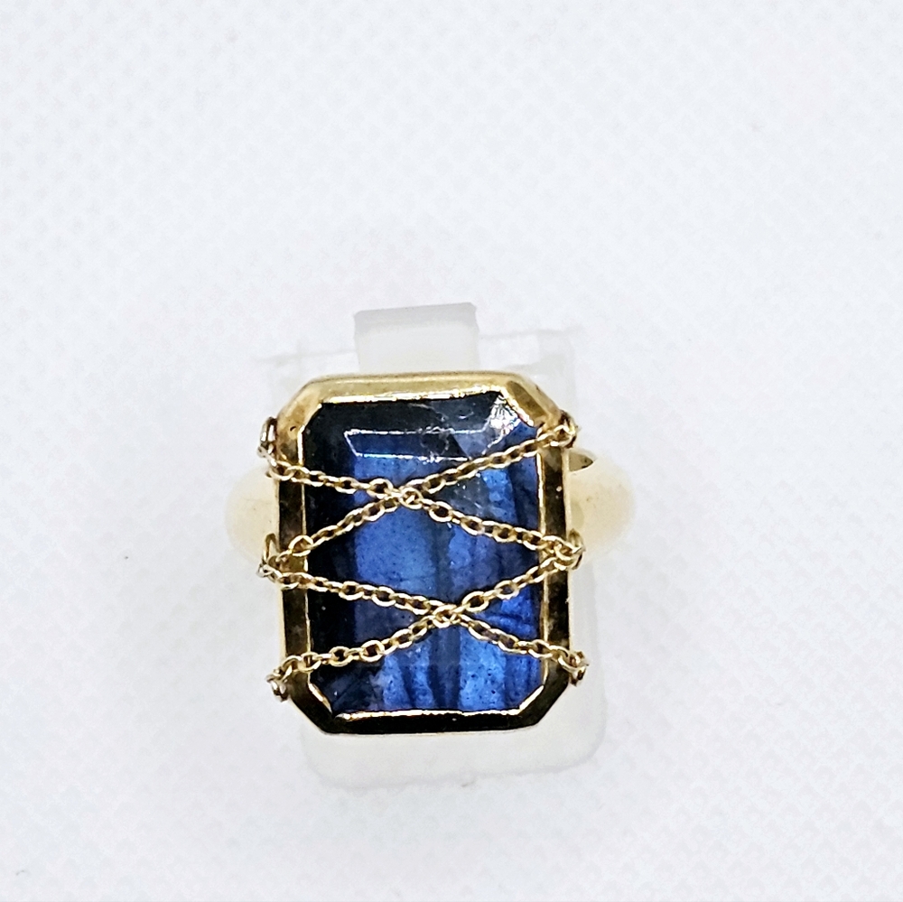 Designer Kristen Amato 8.60ctw Labradorite Ring 14k/925 Sz 6! - Picture 1 of 7